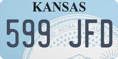 KS license plate 599JFD