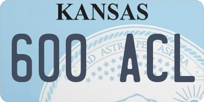 KS license plate 600ACL