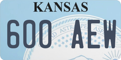 KS license plate 600AEW