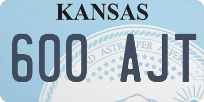 KS license plate 600AJT