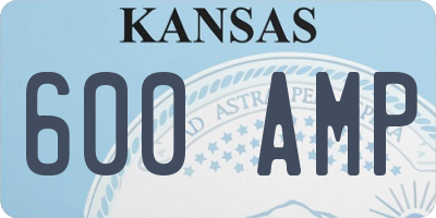 KS license plate 600AMP