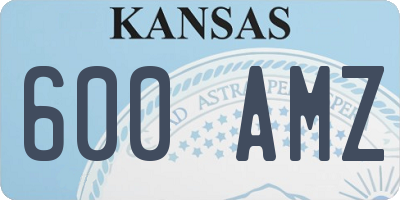 KS license plate 600AMZ