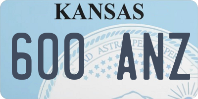 KS license plate 600ANZ