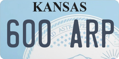 KS license plate 600ARP