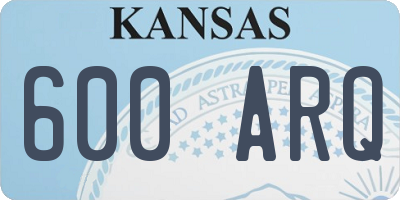 KS license plate 600ARQ