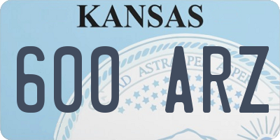 KS license plate 600ARZ