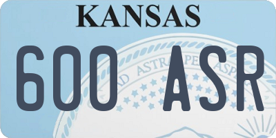 KS license plate 600ASR