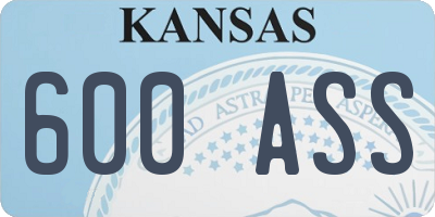 KS license plate 600ASS