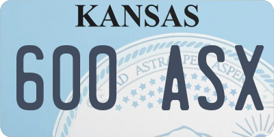 KS license plate 600ASX