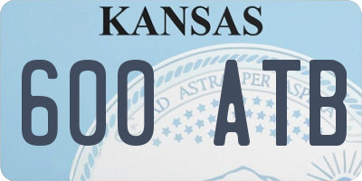 KS license plate 600ATB