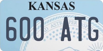 KS license plate 600ATG