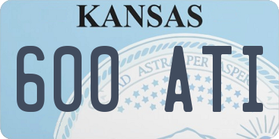 KS license plate 600ATI
