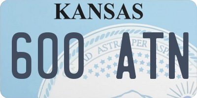 KS license plate 600ATN