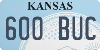 KS license plate 600BUC