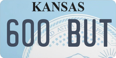 KS license plate 600BUT