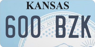 KS license plate 600BZK