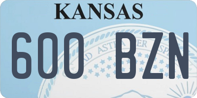 KS license plate 600BZN