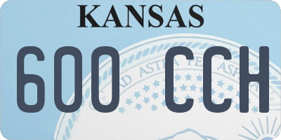 KS license plate 600CCH