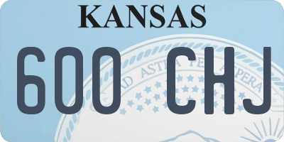 KS license plate 600CHJ