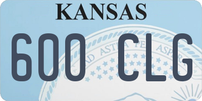 KS license plate 600CLG