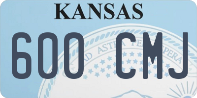 KS license plate 600CMJ
