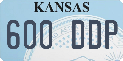 KS license plate 600DDP