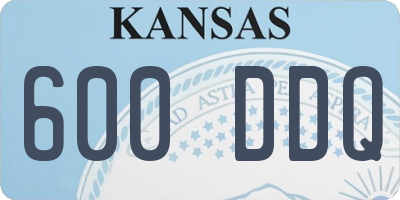KS license plate 600DDQ