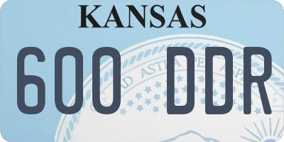 KS license plate 600DDR