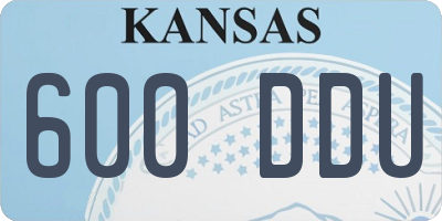 KS license plate 600DDU