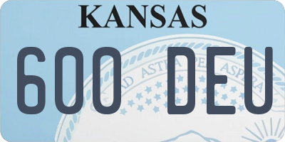 KS license plate 600DEU
