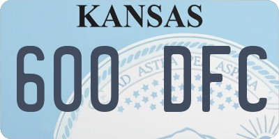 KS license plate 600DFC