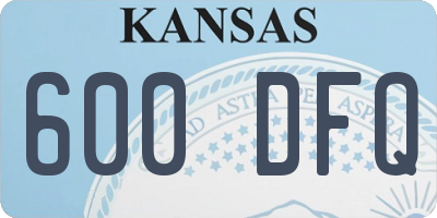 KS license plate 600DFQ