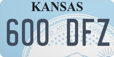 KS license plate 600DFZ