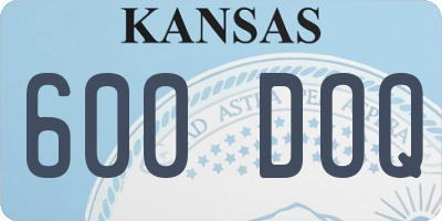 KS license plate 600DOQ