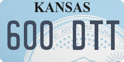 KS license plate 600DTT