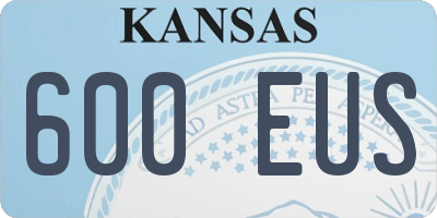 KS license plate 600EUS