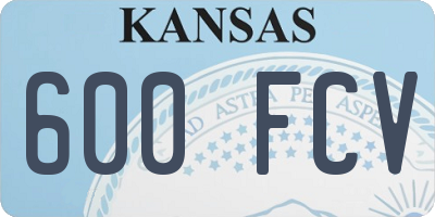 KS license plate 600FCV
