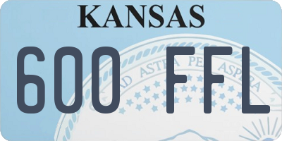 KS license plate 600FFL