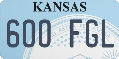 KS license plate 600FGL