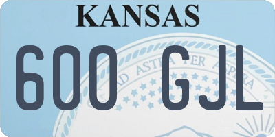 KS license plate 600GJL