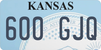 KS license plate 600GJQ