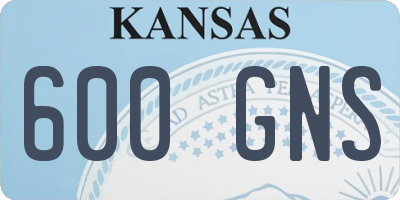KS license plate 600GNS