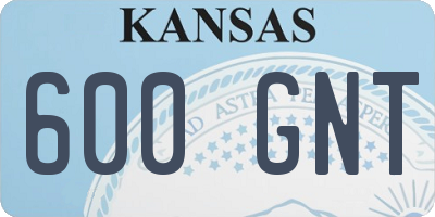 KS license plate 600GNT