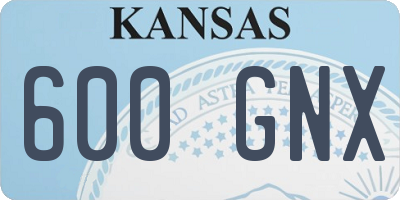 KS license plate 600GNX
