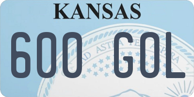 KS license plate 600GOL