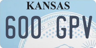 KS license plate 600GPV