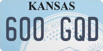 KS license plate 600GQD