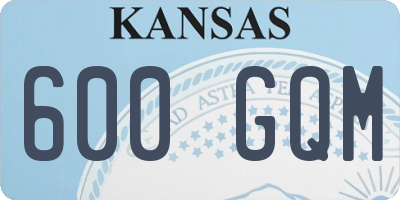 KS license plate 600GQM