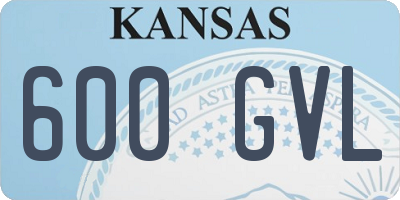 KS license plate 600GVL