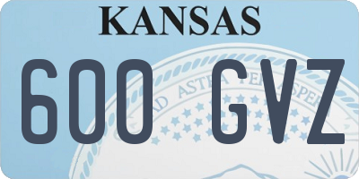 KS license plate 600GVZ